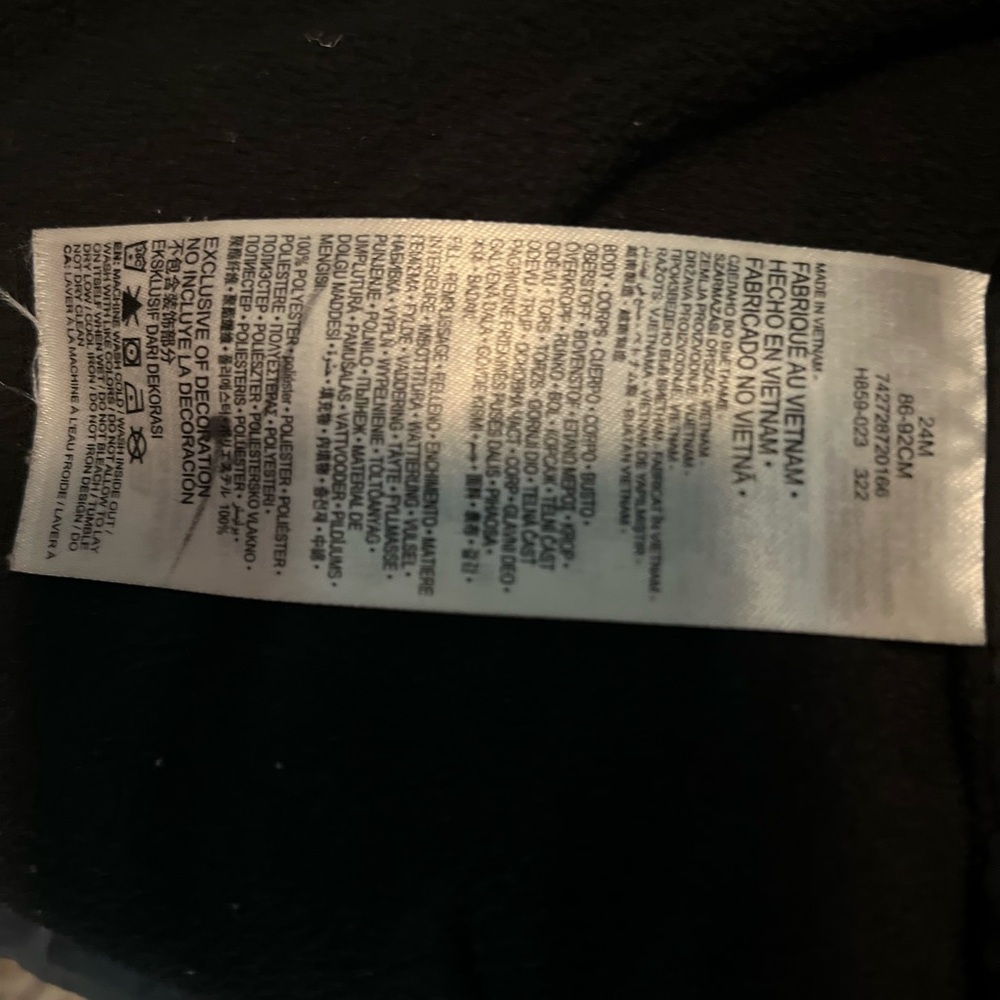 Nike Kids Black and Gray Puffer Jacket with Neon Accents - Picture 3 of 3